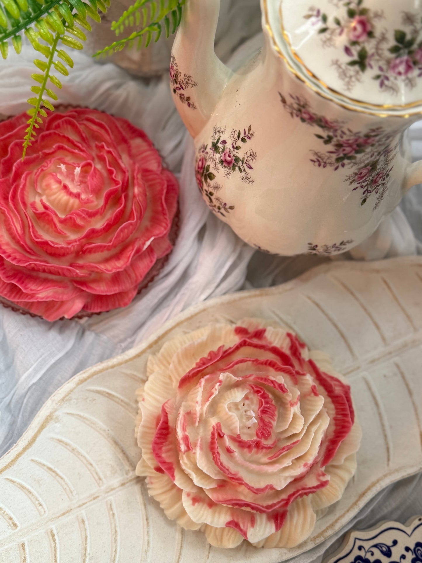 Peony Pillar Candle -XL