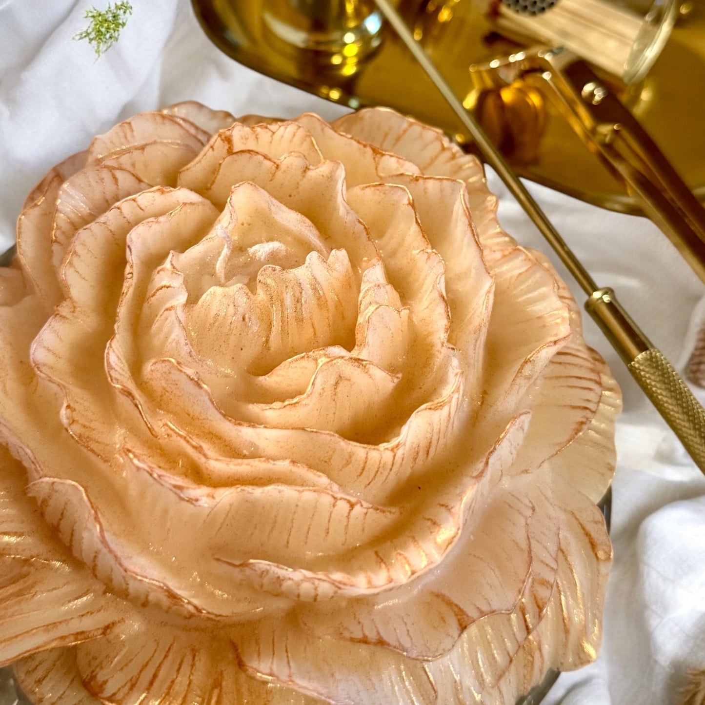 Peony Pillar Candle -L