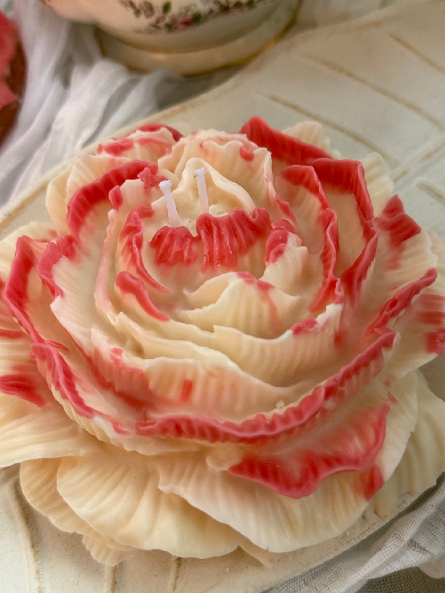 Peony Pillar Candle -XL