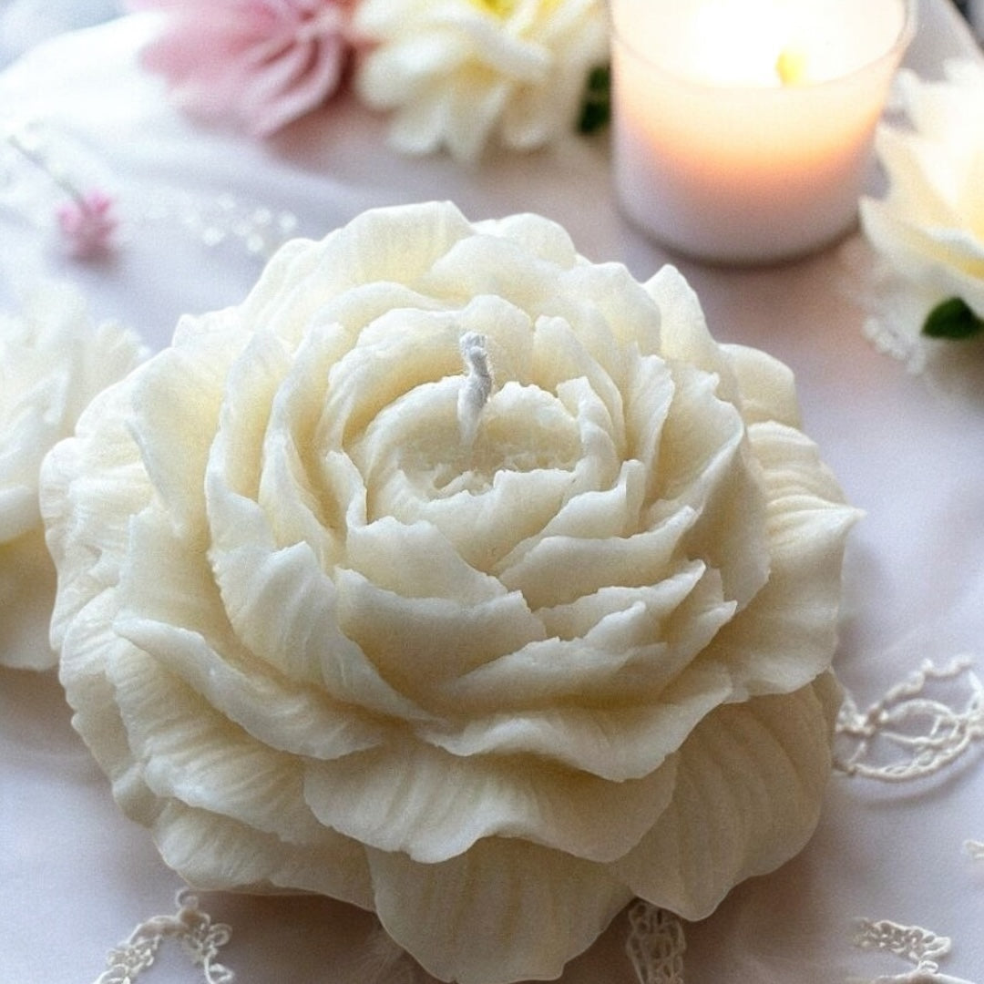 Peony Pillar Candle -XL