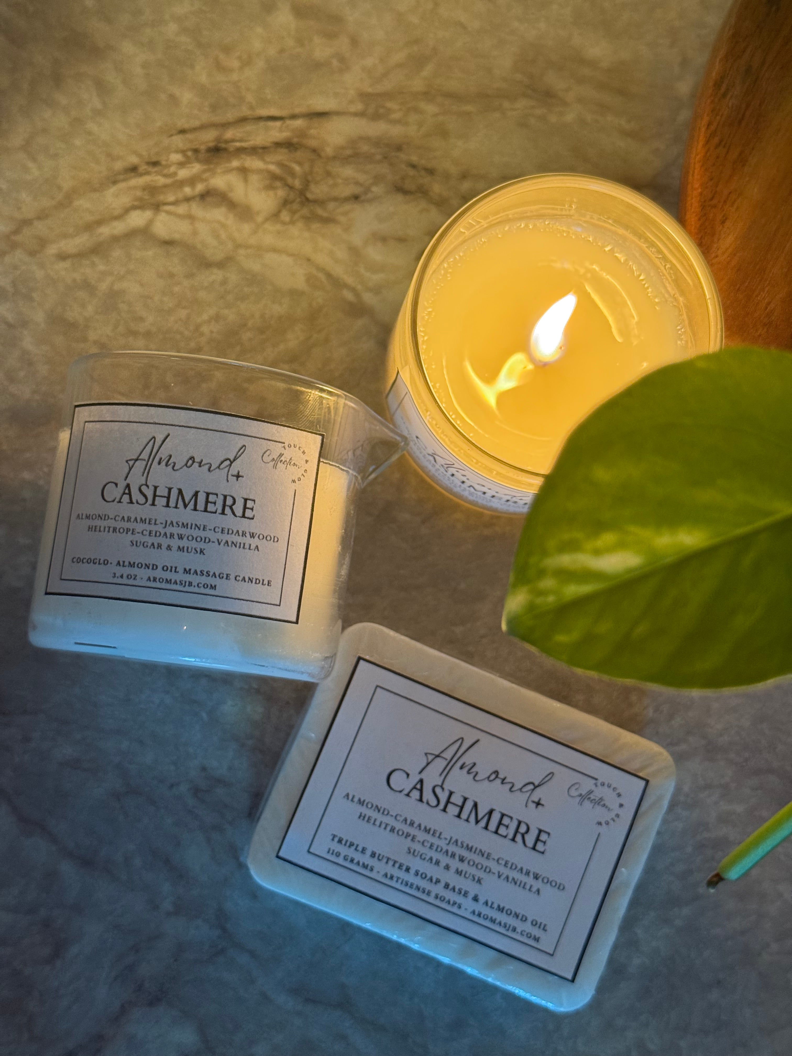 Touch & Glow: Almond + Cashmere Set
