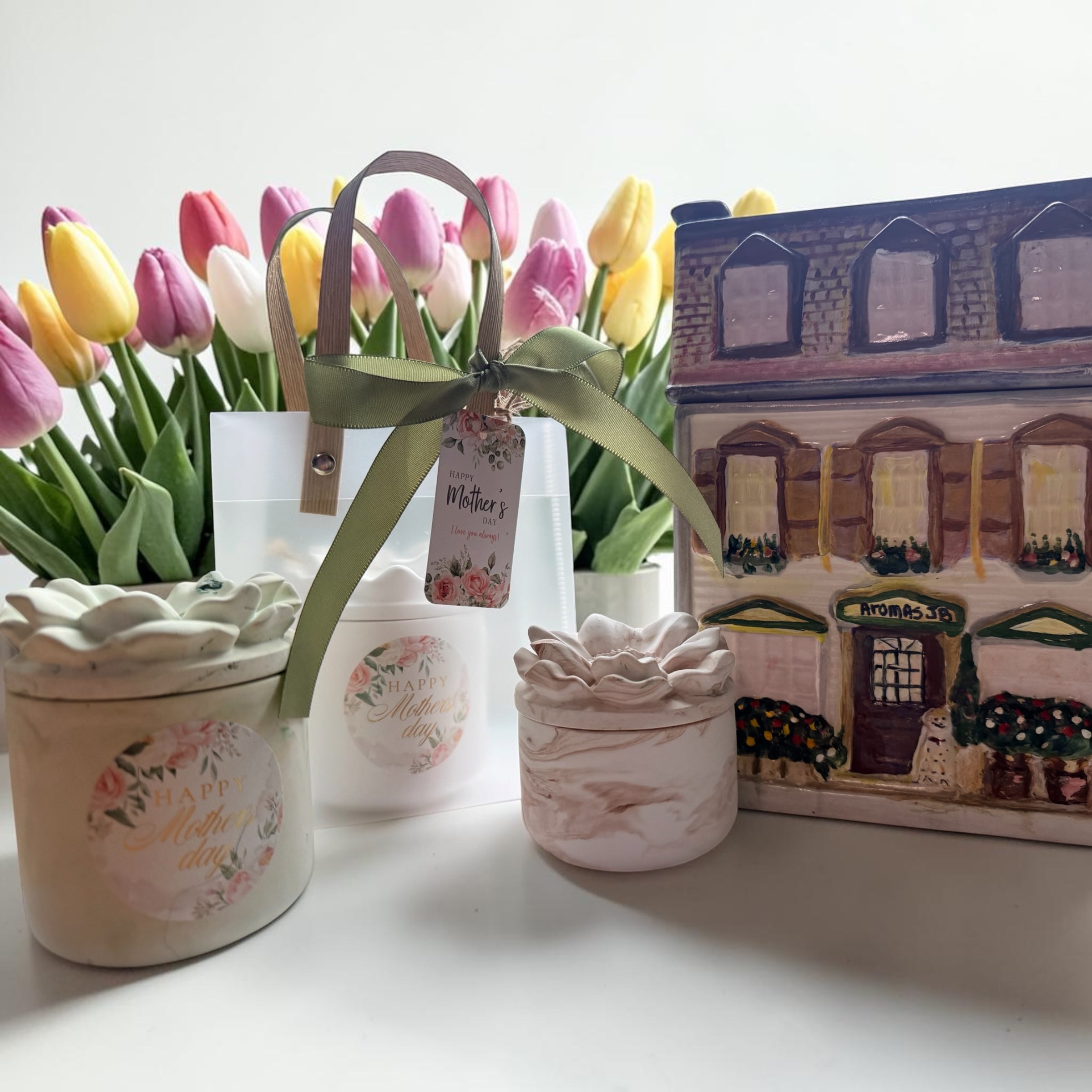 Mother’s Day Gift Set – Eucalyptus & Vanilla Hyacinth Candle