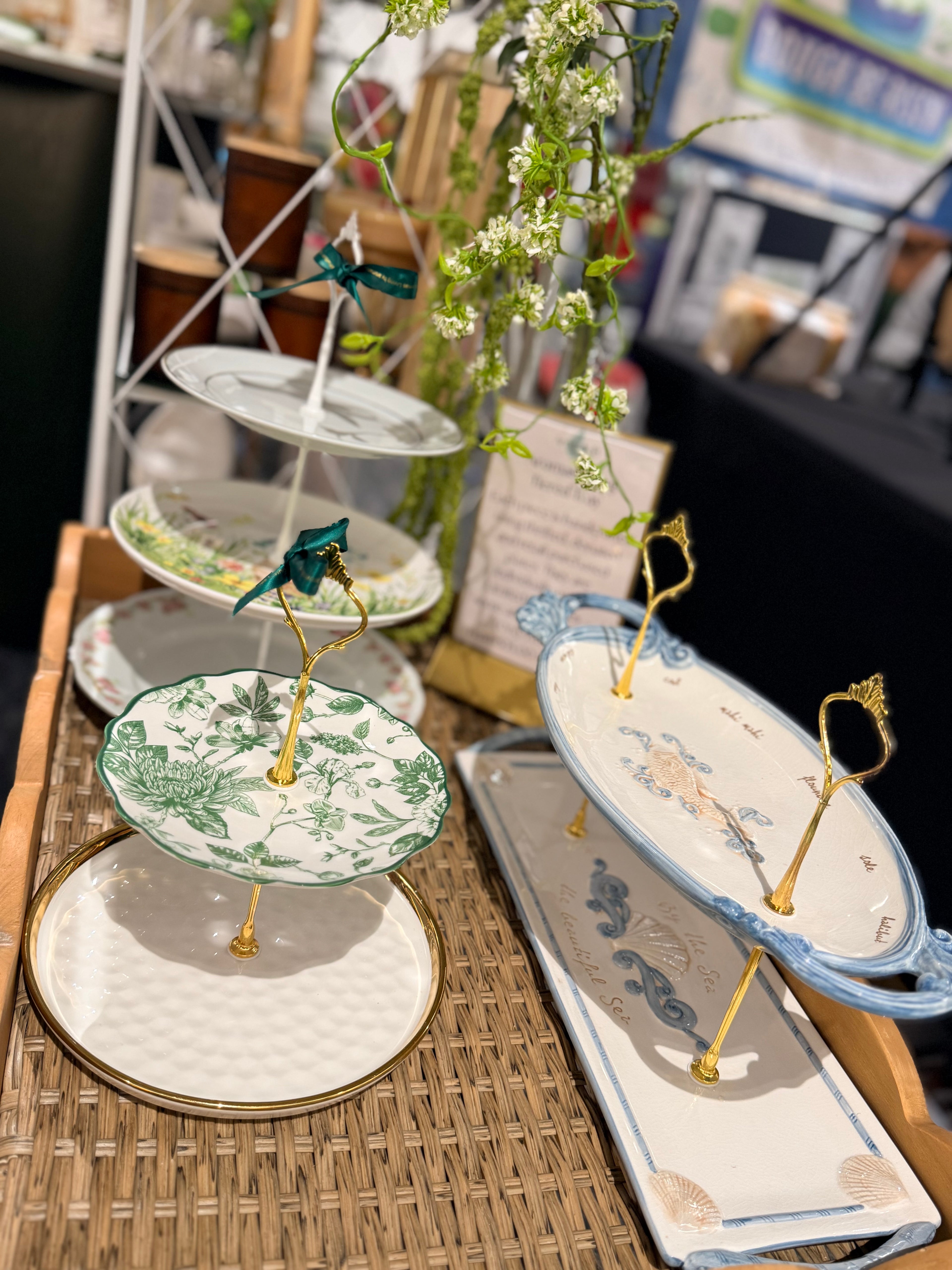 Handcrafted Tiered Tray Stand