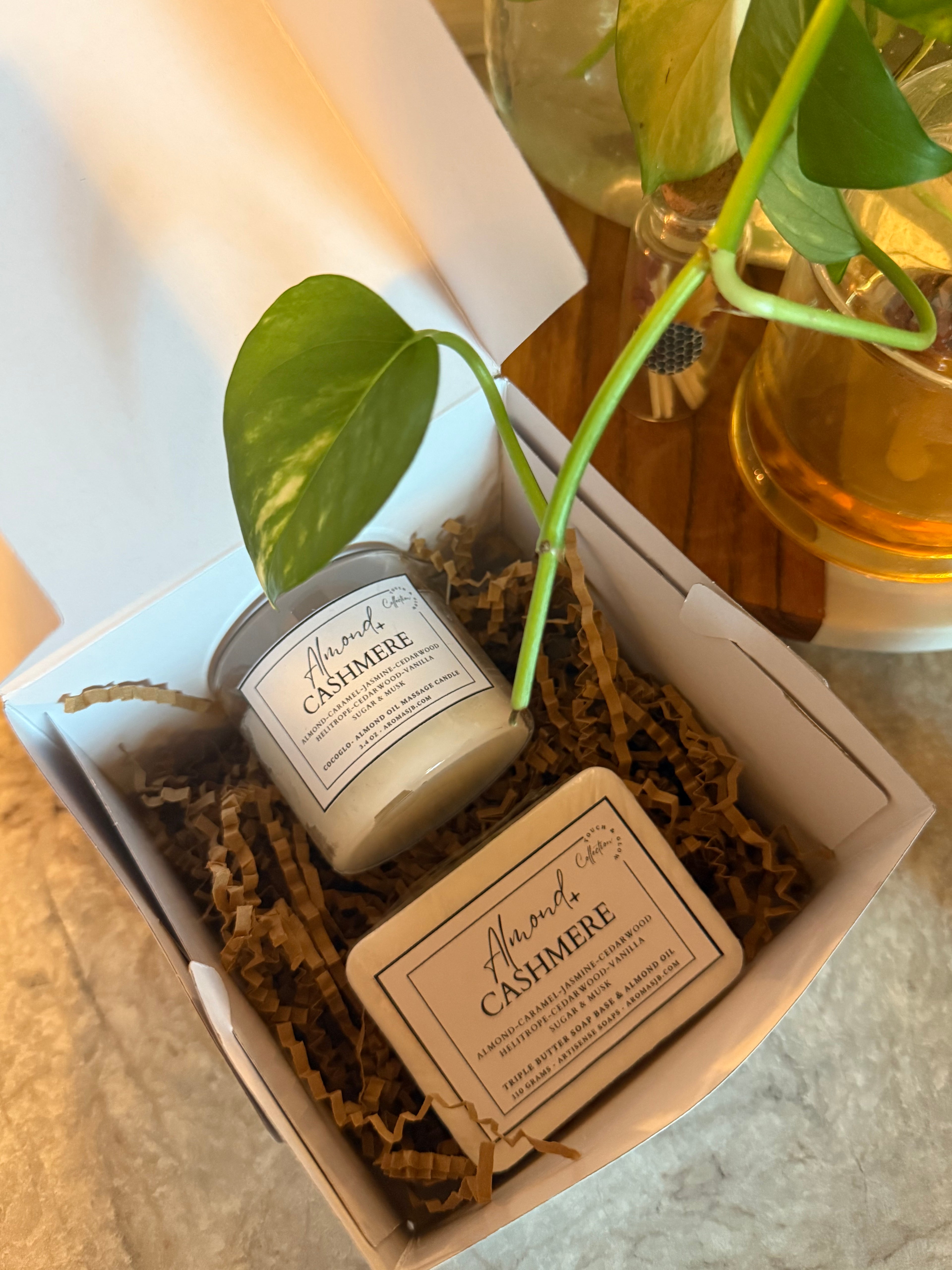 Touch & Glow: Almond + Cashmere Set