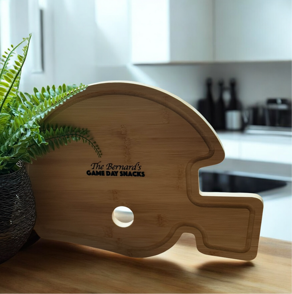 Personalized Football Helmet Snack Board
