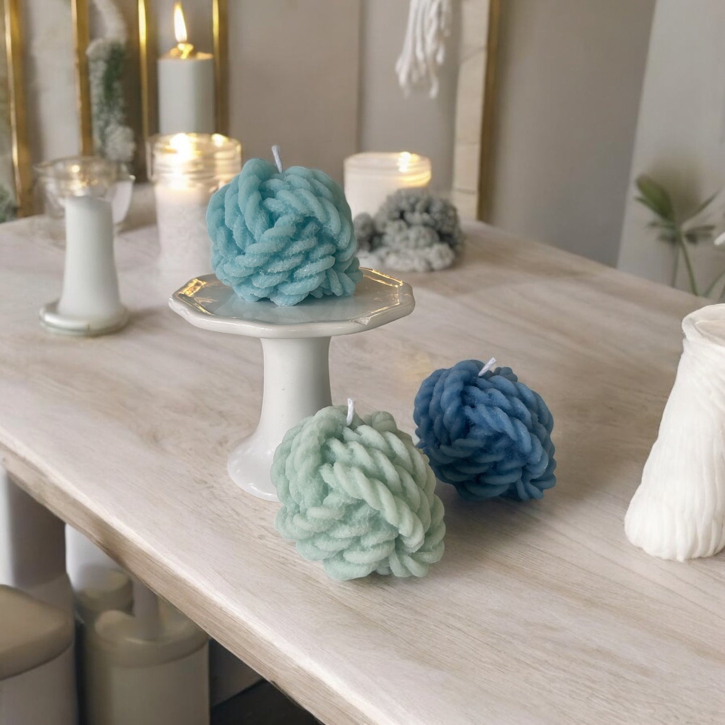 Trio Knot Candles