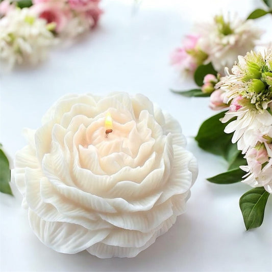 Peony Pillar Candle -XL