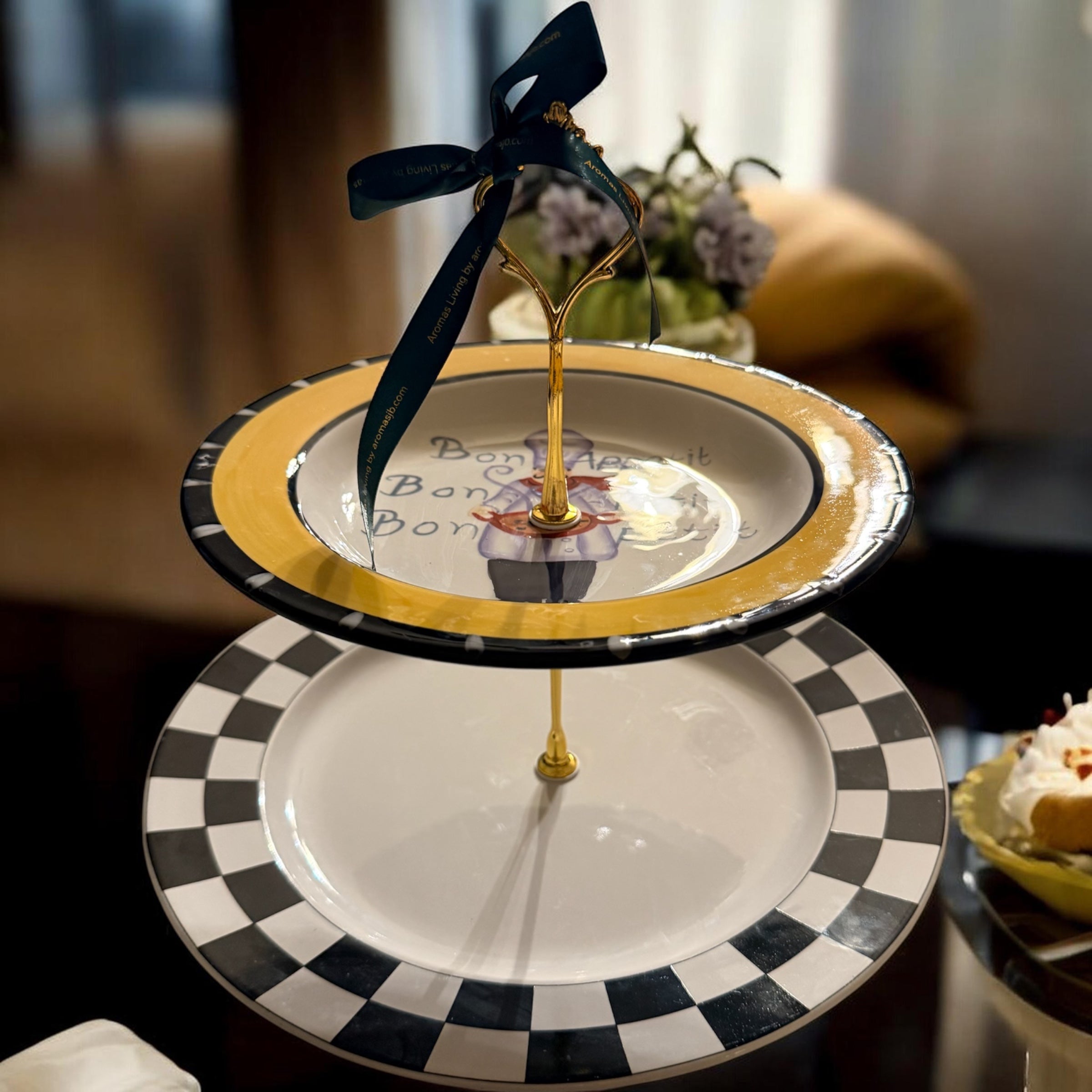 Handcrafted Tiered Tray Stand