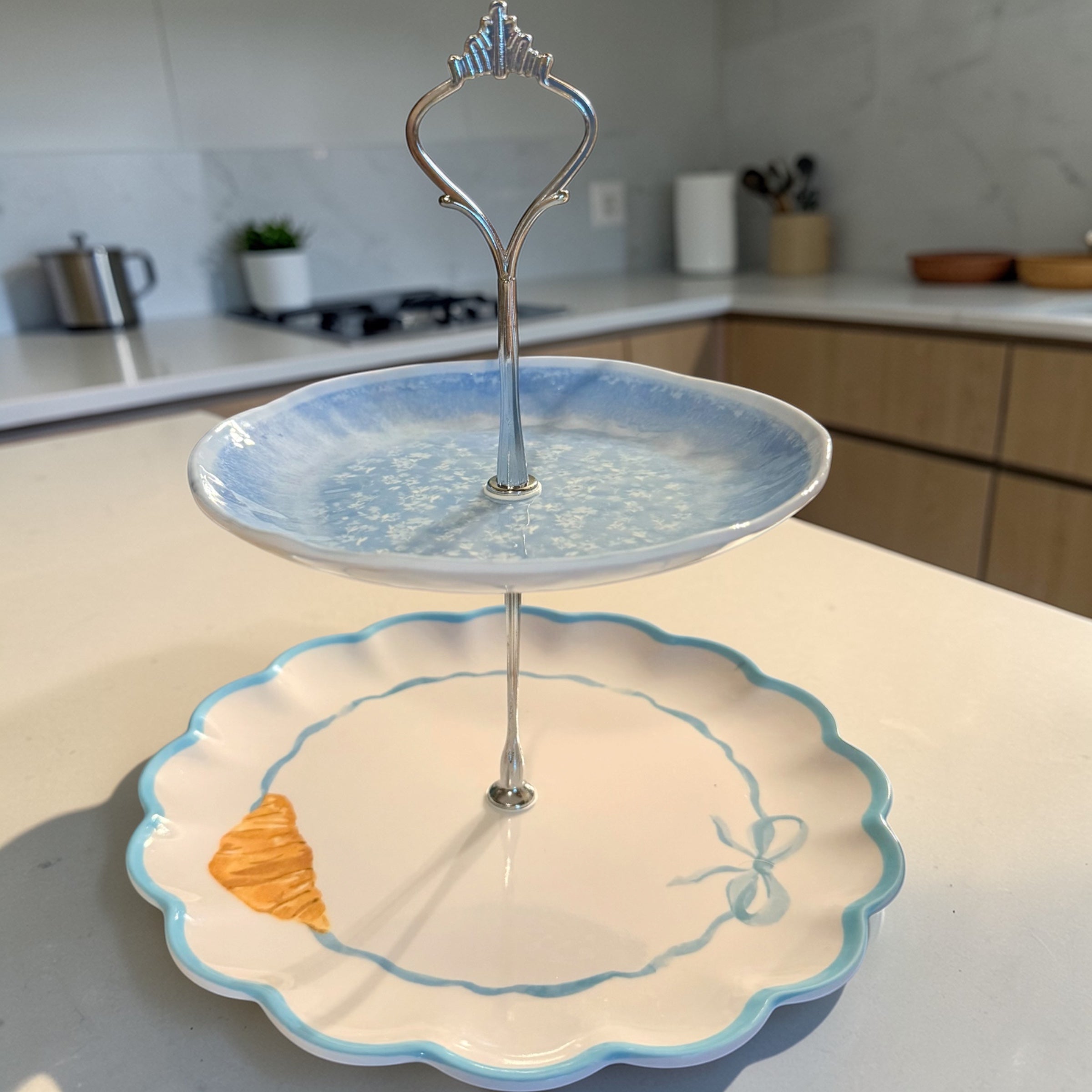 Handcrafted Tiered Tray Stand