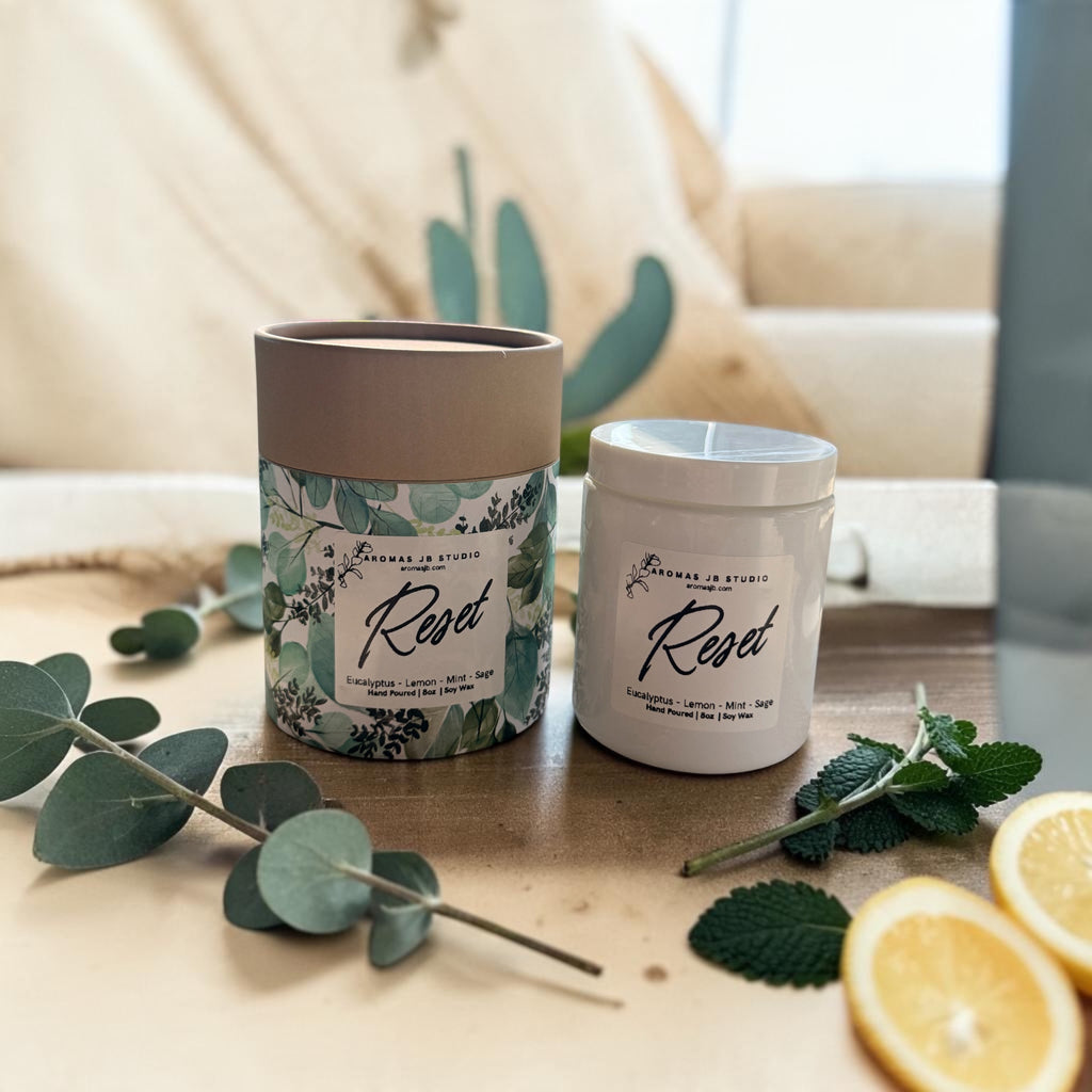 Reset Candle | Eucalyptus, Lemon, Mint & Sage