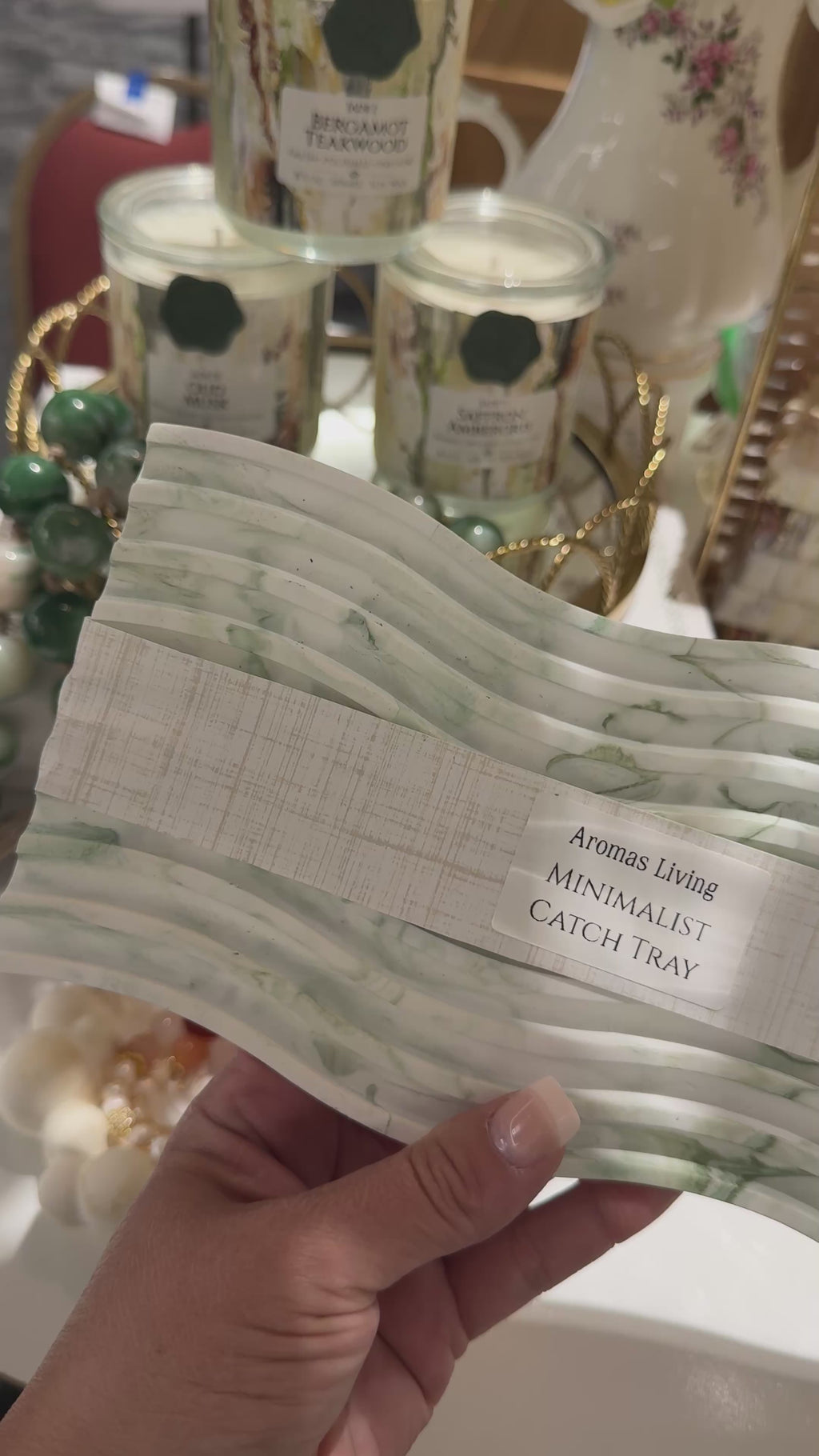Waved Marbled Trays